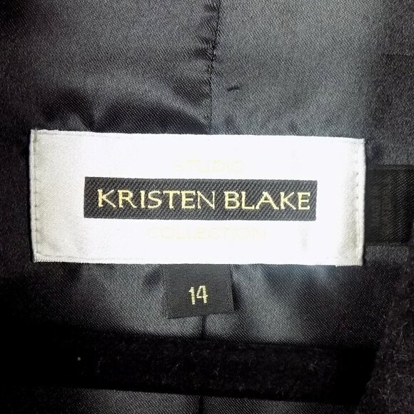 Kristen Blake Studio Collection Long Coat Size14 Virgin Wool Cashmere Blend - Picture 4 of 6